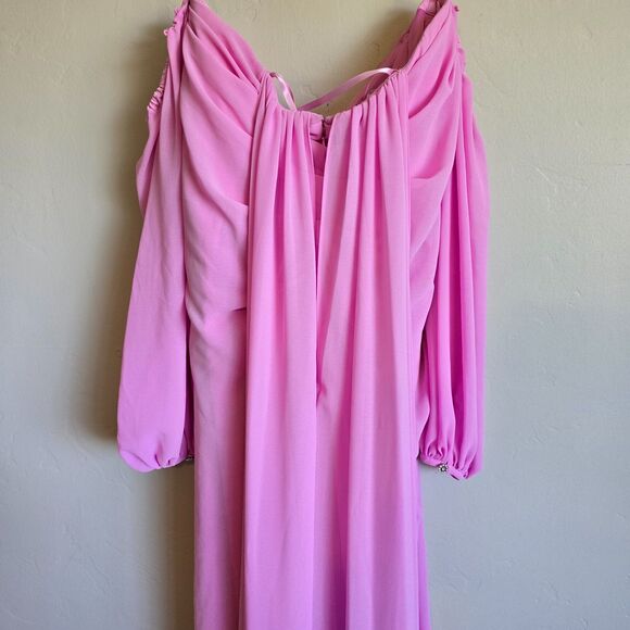 Antonio Melani x Breast Cancer Awareness Pink Stacy Chiffon Dress NWT Size 4 - Picture 9 of 13